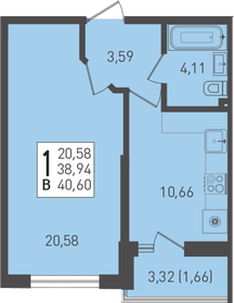 40,6 м², 1-комнатная квартира 5 115 600 ₽ - изображение 31