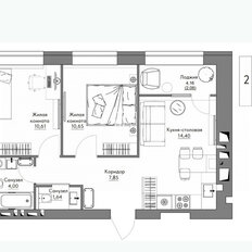 Квартира 53,3 м², 2-комнатная - изображение 2