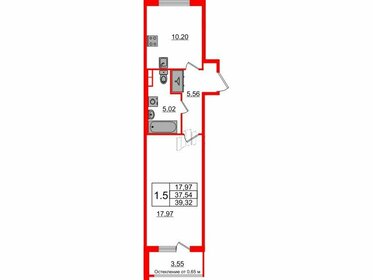 42 м², 1-комнатная квартира 6 500 000 ₽ - изображение 6