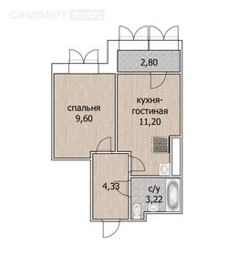Квартира 31,1 м², 2-комнатная - изображение 1