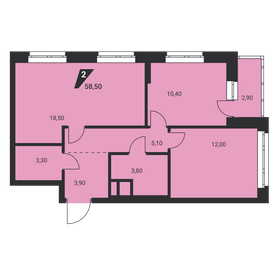 53,5 м², 2-комнатная квартира 13 300 000 ₽ - изображение 103