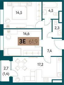 62,6 м², 2-комнатная квартира 33 900 000 ₽ - изображение 69
