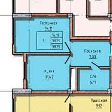 Квартира 38,3 м², 1-комнатная - изображение 1