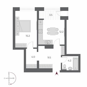 45 м², квартира-студия 8 860 000 ₽ - изображение 124