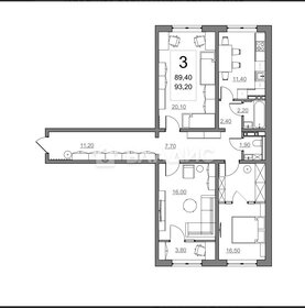 84,4 м², 3-комнатная квартира 5 136 000 ₽ - изображение 14
