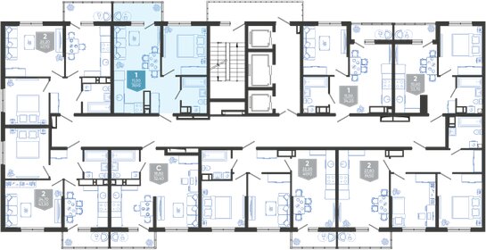 36,6 м², 1-комнатная квартира 7 347 450 ₽ - изображение 28