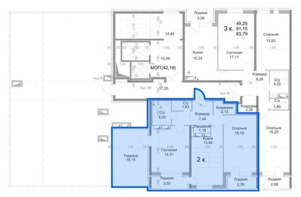 Квартира 68 м², 2-комнатная - изображение 2