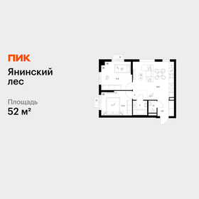 Квартира 52 м², 2-комнатная - изображение 1