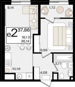 39,1 м², 2-комнатная квартира 11 335 961 ₽ - изображение 18