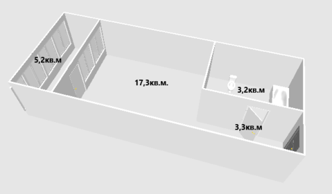 Квартира 23,8 м², студия - изображение 1