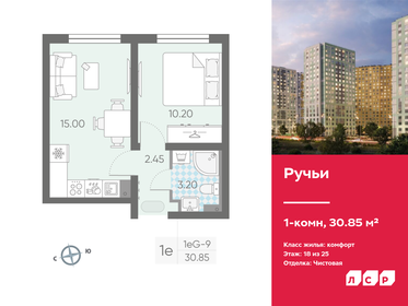 Квартира 30,9 м², 1-комнатная - изображение 1