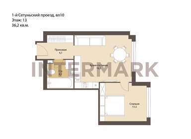 Квартира 36,2 м², 1-комнатная - изображение 1