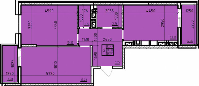 61 м², 3-комнатная квартира 6 500 000 ₽ - изображение 20