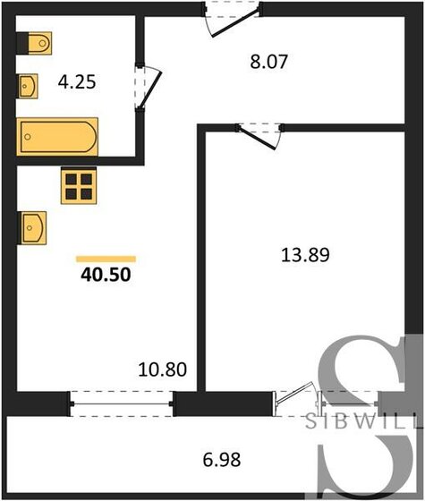 40,5 м², 1-комнатная квартира 4 140 400 ₽ - изображение 18