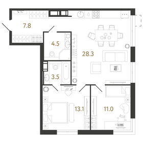 82,2 м², 2-комнатная квартира 24 220 000 ₽ - изображение 73