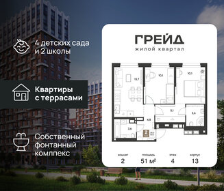 Квартира 51 м², 2-комнатная - изображение 1