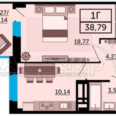 Квартира 39 м², 1-комнатная - изображение 5