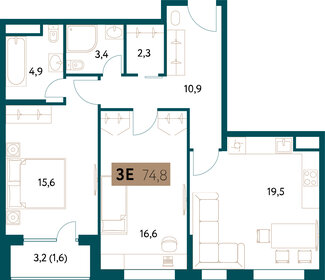 87 м², 3-комнатная квартира 36 000 000 ₽ - изображение 94