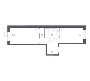 Квартира 40,2 м², 1-комнатная - изображение 1