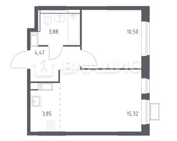 Квартира 38,2 м², 2-комнатная - изображение 1