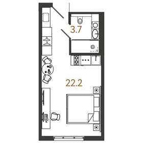 25,9 м², квартира-студия 9 637 241 ₽ - изображение 62