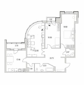 Квартира 109,6 м², 3-комнатная - изображение 1