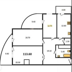 Квартира 113 м², 3-комнатная - изображение 2