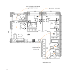 Квартира 68,1 м², 3-комнатная - изображение 4