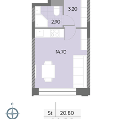 Квартира 20,8 м², студия - изображение 2