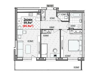 77 м², 2-комнатная квартира 16 000 000 ₽ - изображение 81