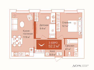 52,9 м², 2-комнатная квартира 8 230 000 ₽ - изображение 67