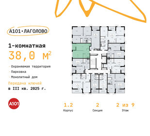 36,8 м², 1-комнатная квартира 5 546 750 ₽ - изображение 12