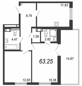 Квартира 58,8 м², 2-комнатная - изображение 1