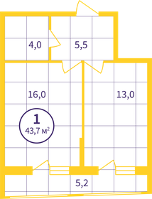 Квартира 41,1 м², 1-комнатная - изображение 2