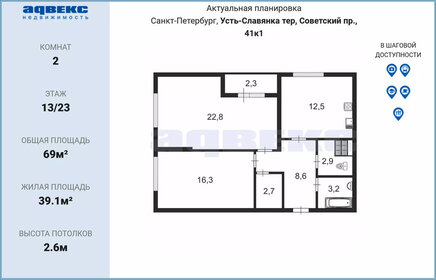 65,5 м², 2-комнатная квартира 9 157 000 ₽ - изображение 48