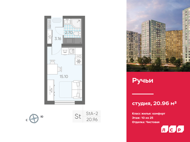 Квартира 21 м², студия - изображение 1