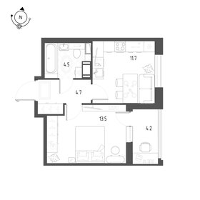 21,4 м², квартира-студия 2 600 000 ₽ - изображение 124