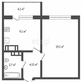 Квартира 45 м², 1-комнатная - изображение 1