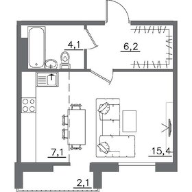 34,9 м², 1-комнатная квартира 6 329 950 ₽ - изображение 4