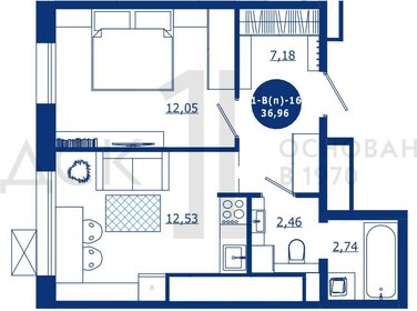 37 м², 1-комнатная квартира 6 200 000 ₽ - изображение 21