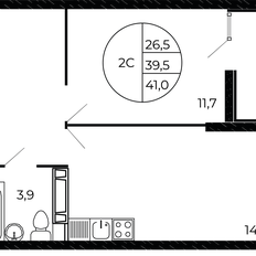 Квартира 41 м², 2-комнатная - изображение 2