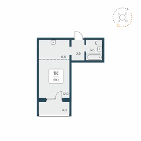 Квартира 29,1 м², студия - изображение 1