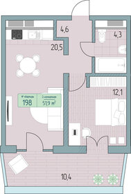 59,4 м², 2-комнатные апартаменты 13 001 800 ₽ - изображение 23