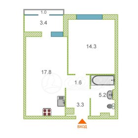 Квартира 35,5 м², 1-комнатная - изображение 1