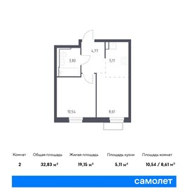 Квартира 32,8 м², 1-комнатная - изображение 1