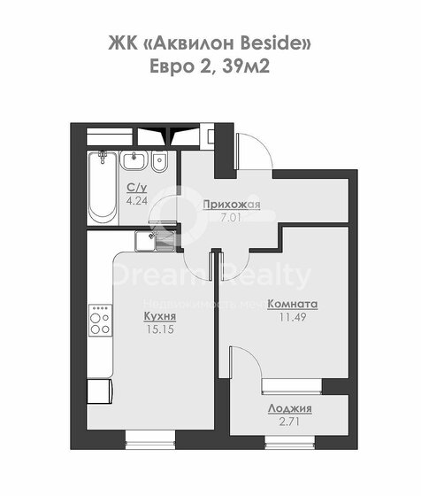 38 м², 1-комнатная квартира 14 200 000 ₽ - изображение 1