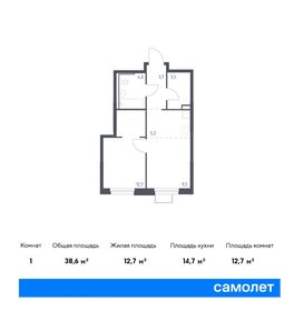 38,6 м², 1-комнатная квартира 8 612 723 ₽ - изображение 25