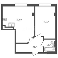 Квартира 47,8 м², 1-комнатная - изображение 4