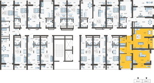 71 м², 3-комнатная квартира 16 000 000 ₽ - изображение 138