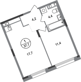 37,7 м², 1-комнатная квартира 10 495 746 ₽ - изображение 18